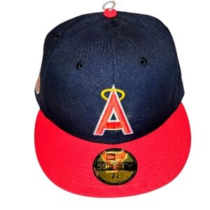 New Era Men's Navy and Red Baseball Cap
